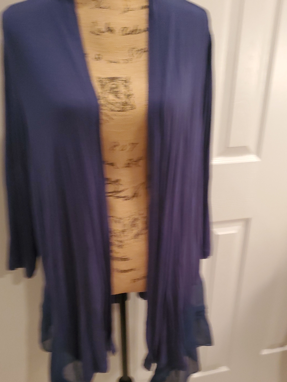 Loco Blue Fringe Sleeve Cape